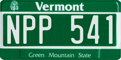VT license plate NPP541