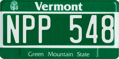 VT license plate NPP548