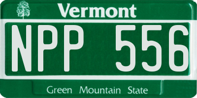 VT license plate NPP556