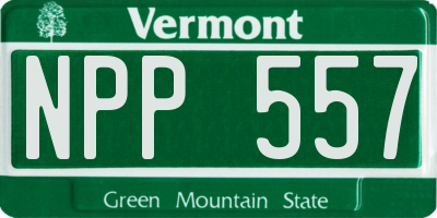 VT license plate NPP557