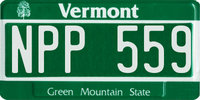 VT license plate NPP559