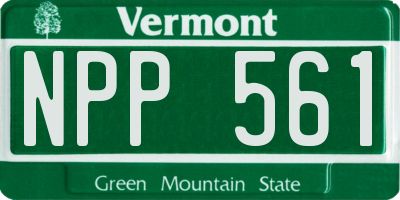 VT license plate NPP561