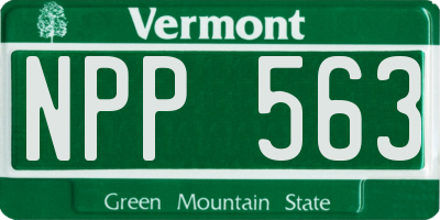 VT license plate NPP563