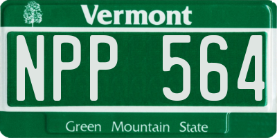 VT license plate NPP564