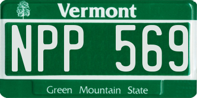 VT license plate NPP569