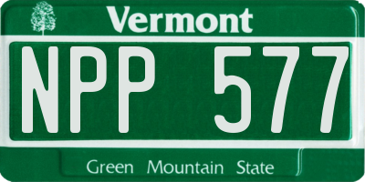 VT license plate NPP577