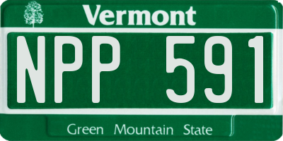 VT license plate NPP591