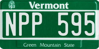 VT license plate NPP595