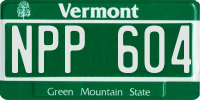 VT license plate NPP604