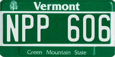 VT license plate NPP606