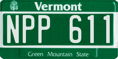 VT license plate NPP611