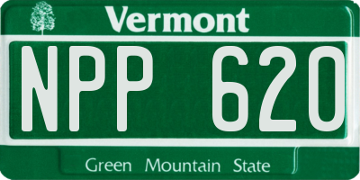 VT license plate NPP620