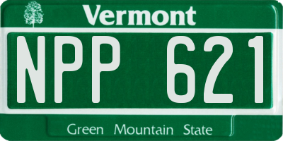 VT license plate NPP621