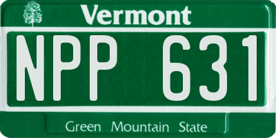 VT license plate NPP631