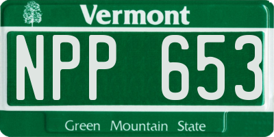 VT license plate NPP653
