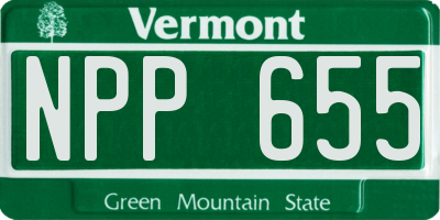 VT license plate NPP655