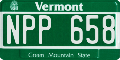 VT license plate NPP658
