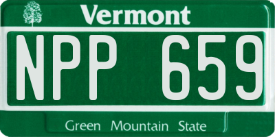 VT license plate NPP659