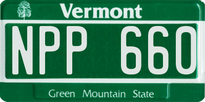 VT license plate NPP660