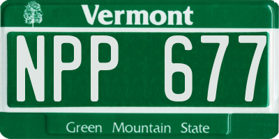 VT license plate NPP677
