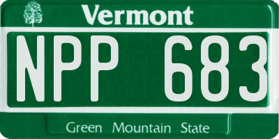 VT license plate NPP683