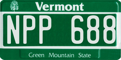 VT license plate NPP688