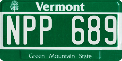 VT license plate NPP689