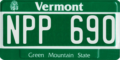 VT license plate NPP690