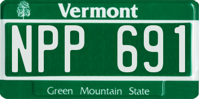 VT license plate NPP691