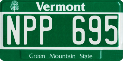 VT license plate NPP695