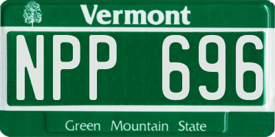 VT license plate NPP696