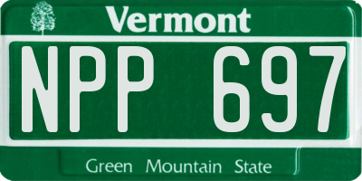 VT license plate NPP697