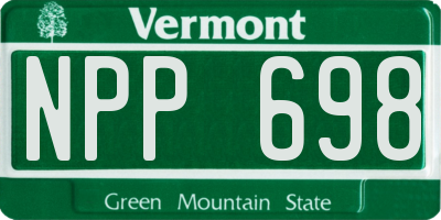 VT license plate NPP698
