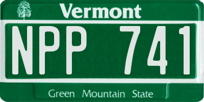 VT license plate NPP741