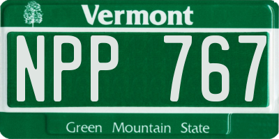 VT license plate NPP767