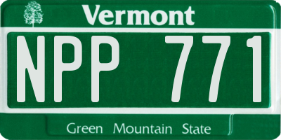 VT license plate NPP771