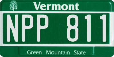 VT license plate NPP811