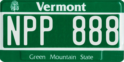 VT license plate NPP888