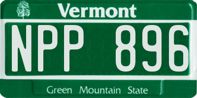 VT license plate NPP896