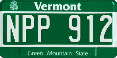 VT license plate NPP912