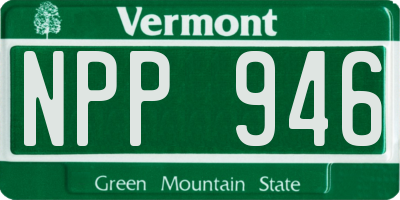 VT license plate NPP946