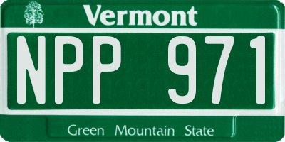 VT license plate NPP971