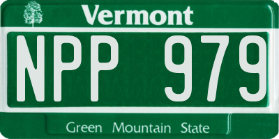 VT license plate NPP979