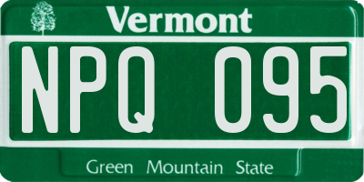 VT license plate NPQ095