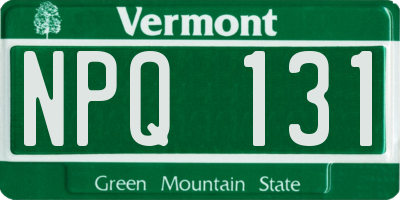 VT license plate NPQ131