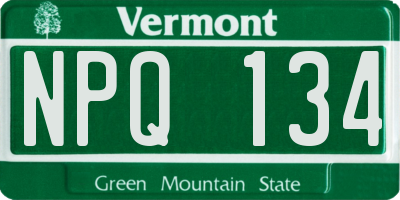 VT license plate NPQ134