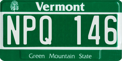 VT license plate NPQ146