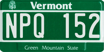 VT license plate NPQ152