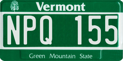 VT license plate NPQ155