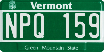 VT license plate NPQ159